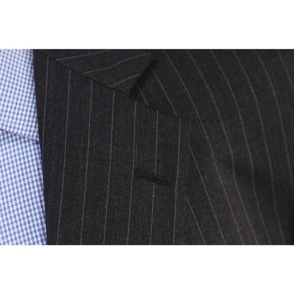Brooks Brothers Made in USA Recent Gray Pinstripe 2-Btn Suit Blazer Jacket 43L - Picture 5 of 9
